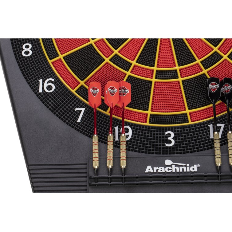 Arachnid Cricket Pro 650 Electronic Dart Board with Darts